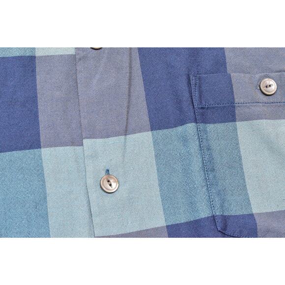 Tommy Bahama Men's Big & Tall 100% Silk Blue Plaid Button Down Shirt Size XXL - Picture 6 of 8